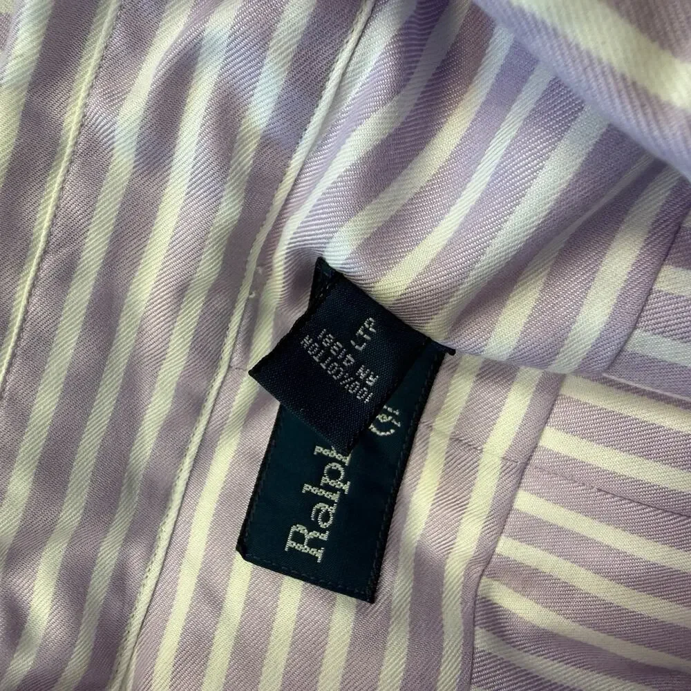 Ralph Lauren XXL men’s pink/white striped Kiawah long sleeve shirt NWT